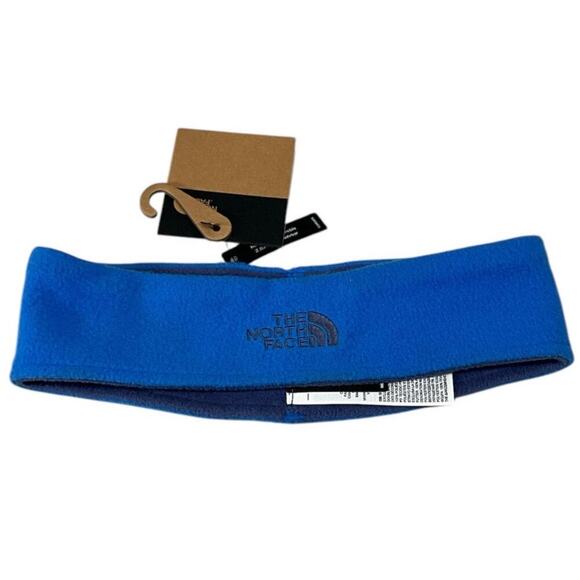 The North Face Kids Glacier Reversible Headband NWT Small Light Blue Gray Cozy - Picture 2 of 9